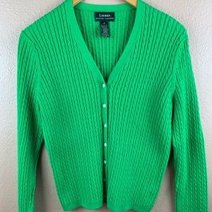 Lauren by Ralph Lauren Sweater Cardigan Size M